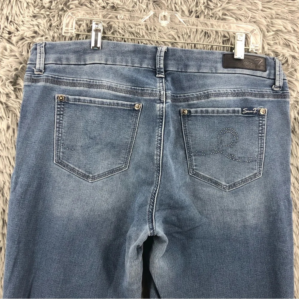 Seven7 Jeans Womens 16 Embellished Skinny Jeans Denim